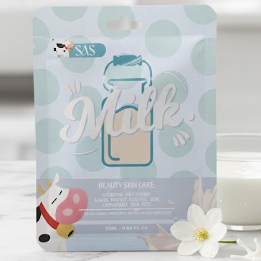 SAS Milk Sheet Mask – Mascarilla Facial Hidratante y Suavizante (25 ml)